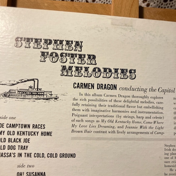 Stephen Foster Melodies - Carmen Dragon Orchestra Classical Vintage Music - Picture 5 of 15